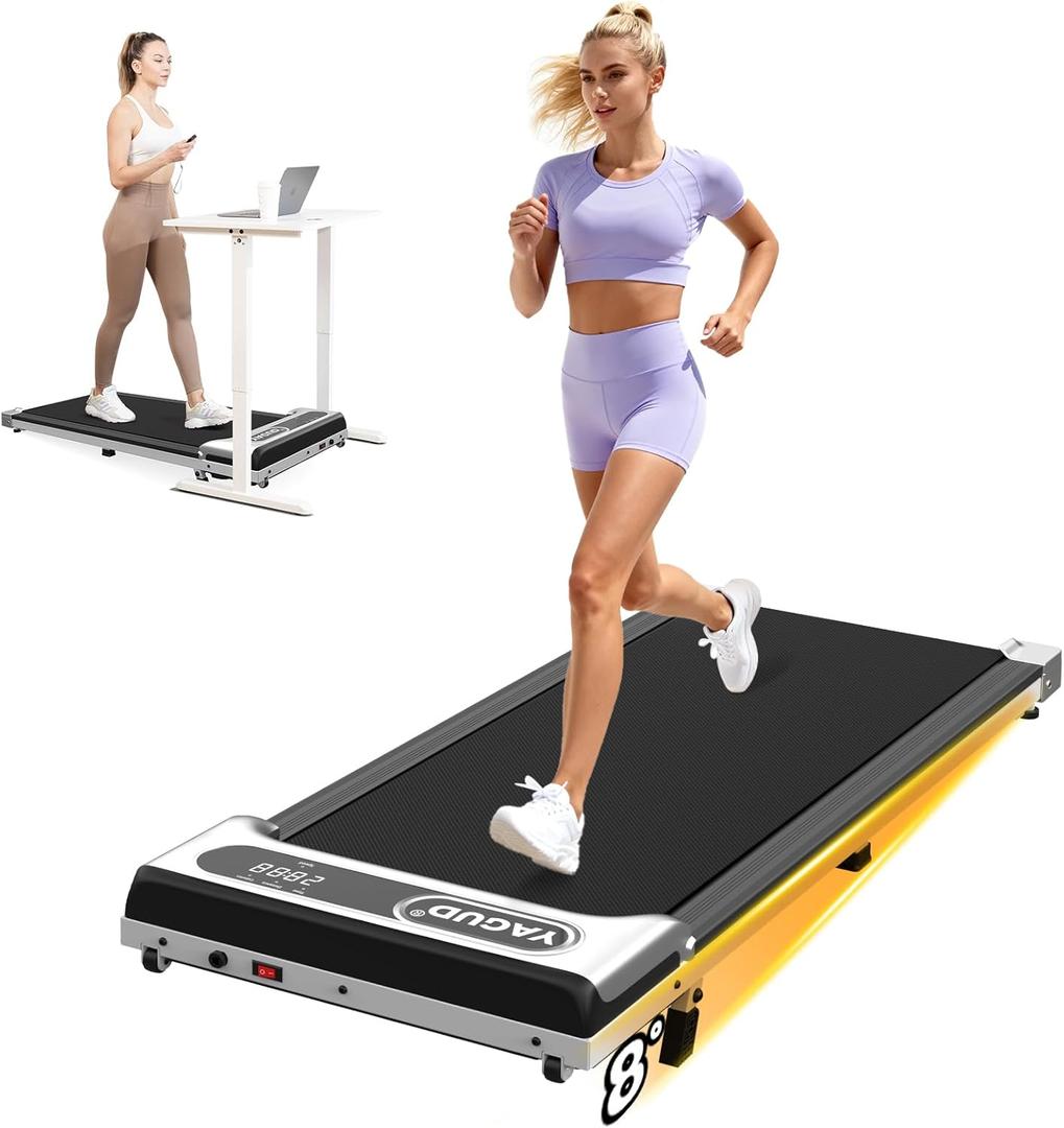 Walking Pad with Incline, Under Desk Walking Pad Treadmill, 2.5HP Walking Pad with Remote and LED Display, 3 in 1 Portable Walking Pad with 265 lbs Weight Capacity for Home Office