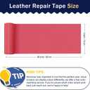 Zenyao Leather Repair Patch Tape - Self Adhesive Leather Repair Kit for Car Seat Furniture, Heavy Duty Vinyl Repair Patch for Couch Sofa, Waterproof Fix for Tears, 3x60 Inch Roll, Hot Pink