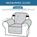 H.VERSAILTEX Reversible Chair Cover Water Resistant Chair Couch Cover for Living Room Machine Washable Furniture Cover with Elastic Strap for Dogs, Pets(Armchair, Desert Sage/Beige)