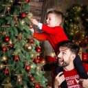 3 x Christmas Decoration, Velvet Christmas Wreath Bows for Christmas Tree Decoration, 30PCS, 5 x 7 Inch (Brown)