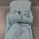 Haloumoning Kids Snow Suit Girls Hooded Waterproof Insulated One Piece Ski Suit 5-14 Years (Sky Blue)