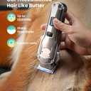 oneisall Dog Clippers for Grooming Thick/Heavy Coats, 4-in-1 Dog Grooming Kit Low Noise with Stainless Steel Blade, Cordless Dogs Paw Trimmer Pet Nail Grinder for Small & Large Dogs Cats Animals