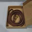 Guiding Star Leather Dog Leash 6ft, Dog Leashes for Large Dogs Heavy Duty, Soft Handmade Leather Training Leash for Small & Medium Dogs (6ftx1/2inch, Brown)