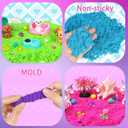 Stackable Sensory Bin, Unicorn & Pet Sensory Sand, Unicorn and Pet Sandbox with Play Sand for Toddlers Boys and Girls, Kids Toys Gift for Age 3 4 5 6 7 8+