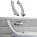 Moonlinks Compatible with BMW E90/E91/E92/E93 Door Pull Handles + Door Handle Outer Cover, Right Front/Right Rear Passenger Door Handle Covers Set (Compatible with BMW 323 325 328 330 335)(Gray)