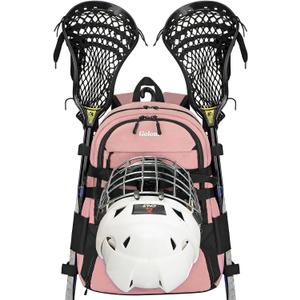 Goloni Lacrosse Bag, Youth & Adult Lacrosse Backpack with Tow Stick Holder and Shoes Compartment,Field Hockey Bag for Boys & Girls