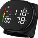 Double love Wrist Blood Pressure Monitor for Home Use - Upgraded Large LED Screen, Dual User 240 Memories with Carrying Case, Voice Broadcast, Adjustable bp Cuff (13.5-19.5cm) - Black