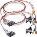 2 Pack 2-Pin PC Power Switch Cable 27-inch Desktop On Off Reset Push Button ATX Front Bezel Wire with HDD SW LED Indicator Light for Desktop Computer Case