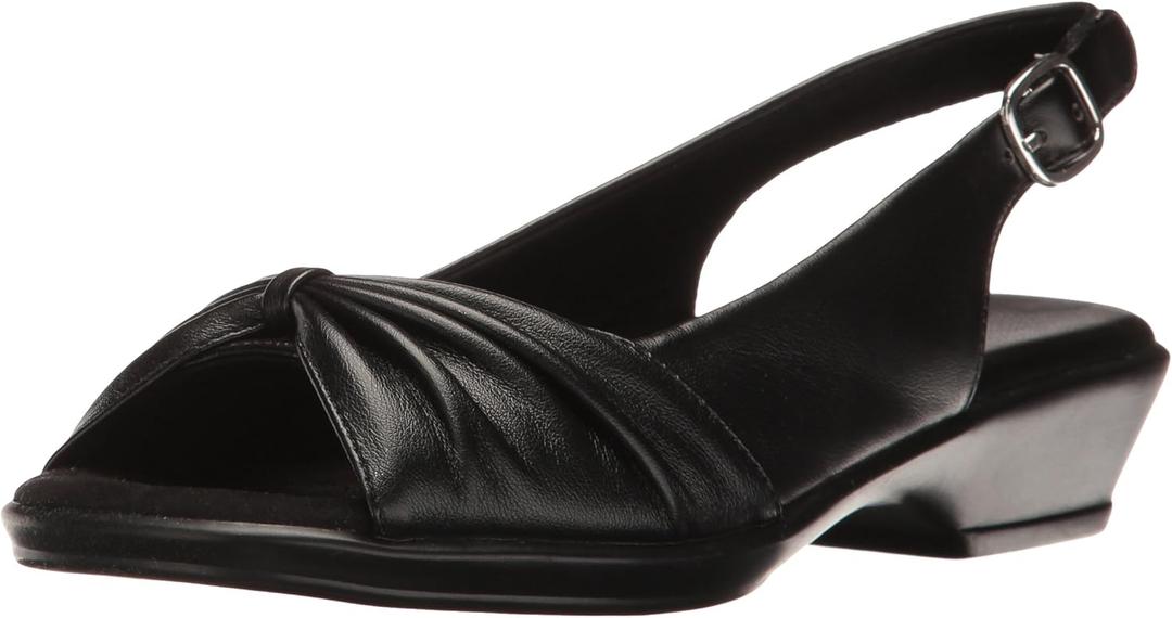 Easy Street Women's Fantasia Heeled Sandal (10 Wide, Black)