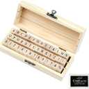 42 Pcs Letter Stamps, Rubber Stamps Alphabet Stamps, Wooden Stamps Number Alphabet Letter Symbol Set for DIY Crafting, Scrapbooking Supplies, Card Making