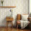 Heroad Peel and Stick Wallpaper Boho Wallpaper Beige Orange Geometric Striped Boho Contact Paper Removable Wall Paper Self-Adhesive for Bedroom Cabinets Decoration Thicken Vinyl 17.3" x 78.7"