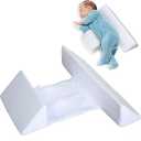 Baby Side Sleeper Weddge Adjustable Soft and Breathable Pillow (White Pure)