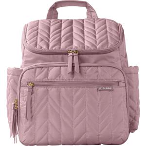 Skip Hop Diaper Bag Backpack: Forma, Multi-Function Baby Travel Bag with Changing Pad & Stroller Attachment, Mauve Mist, Medium