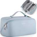 GAGAKU Large Travel Makeup Bag for Women Waterproof - Cosmetic Toiletry Organizer, Makeup Pouch for Girls - Color Blue
