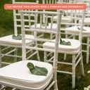 Spiareal Wedding Chiavari Chair Cushion 15 x 15 Inch Seat Cushion Dining Chair Pads with Ties Non-Slip Memory Foam Kitchen Chair Pad for Wood Resin Chiavari Chairs Party Decor(White, 24 Pieces)