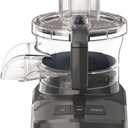 Cuisinart 9-Cup Continuous Feed Food Processor with Fine and Medium Reversible Shredding and Slicing Disc, Universal Blade, Continuous-Feed Attachment, and In-Bowl Storage (Gray)