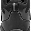 Ayekdeo Slip On Steel Toe Shoes for Men Work Safety Sneakers Comfortable Indestructible Industrial Construction Footwear (Black)