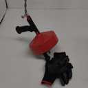 Drain Snake 50 FT, Auger Drain Snake Hair Drain Clog Remover, Plumbing Snake with Drill Attachment, Plumbing Snake for Toilet, Sink and Shower, Manual or Powered Use, w/Gloves and Storage Bag