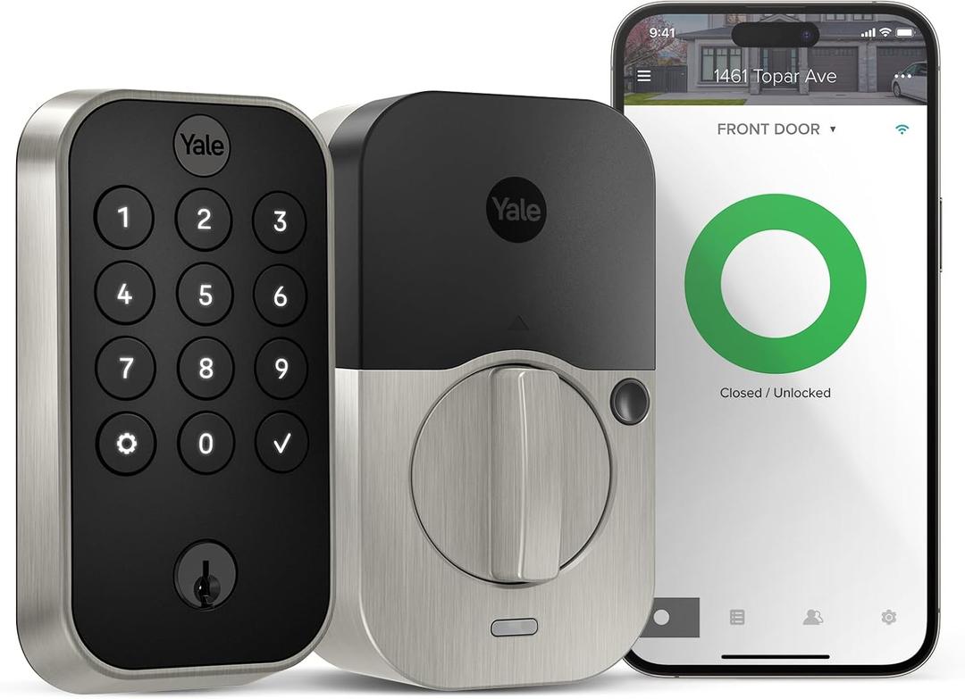 Yale Assure Lock 2 Smart Keypad Deadbolt with Wi-Fi, Satin Nickel
Auto-lock with DoorSense, Wi-Fi Included, Backup Key Included, Only Compatible in the US and Canada