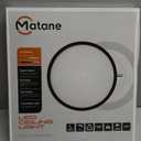 Matane 12 Inch LED Flush Mount Ceiling Light Fixture with Night Light, 24W 2400LM 3000K/4000K/5000K Selectable, Dimmable Ceiling Lights for Bedroom, Dining Room, Kitchen, Round Black