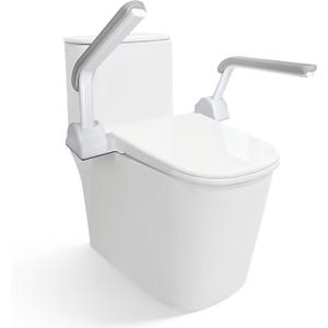 Toilet Safety Rail, Heavy Duty Foldable Toilet Handrail, Aluminum Alloy Support Up to 480LBS Perfect for Elderly Senior Handicap Pregnant
