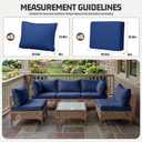 12pcs Outdoor Patio Cushion Covers Replacement, 25.6" Zippered Outdoor Cushion Covers Waterproof, UV Resistant & Washable Patio Furniture Cushion Covers Waterproof for Patio Sectional, Navy Blue