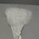 Handheld Feather Fan, 1920s Vintage Style Flapper Hand Fan for Costume Party and Dancing Flapper Hand Fan for Costume Dancing Show Tea Party Wedding Decoration (White)