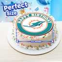 7.5 miami Basketball Cake Topper – Round Edible Birthday Cake Decorations, Happy Birthday Cake