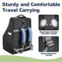 360Thick Padded Car Seat Travel Bag for Airplane,Waterproof Car Seat Bags for Air Travel,Heavy Duty Carseat Backpack for Nuna Graco Diono Clek Cosco & Base 18.5"X18.5"X29"