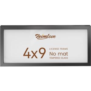 4x9 Aluminum Picture Frame,4 x 9 Business License Certificate with Real Glass,Tabletop Display,Mounting Horizontally or Vertically Decor for Wall-1Pack