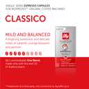 Illy Espresso Compatible Capsules - Single-Serve Coffee Capsules & Pods - Classico Roast - Notes Of Caramel, Orange Blossom & Jasmine Coffee Pods - For Nespresso Coffee Machines 10 Count (EXP 08/05/26)