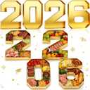 2026 Charcuterie Number Fillable Boxes 10" Graduation Cardboard Number Charcuterie Board Box Fillable Tray Numbers for Chocolate Candy Snack Grad Party Supplies (Gold)