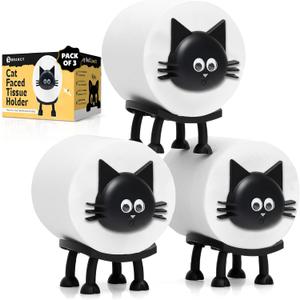 Cat Toilet Paper Holder Pack of 3  Decorative Toilet Paper Storage Holder | 3D Cute Tissue Box Cover for Home and Bathroom Decoration | Funny Toilet Paper Holder with Gift Box Packaging