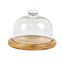 Glass Dessert Dome with Base, Mini Decorative Cake Tray with Glass Dome Cover, 6,8 in Cake Fruit Display Server Tray for Kitchen, Birthday, Wedding, Appetizer Dessert and Cheese Serving Platter