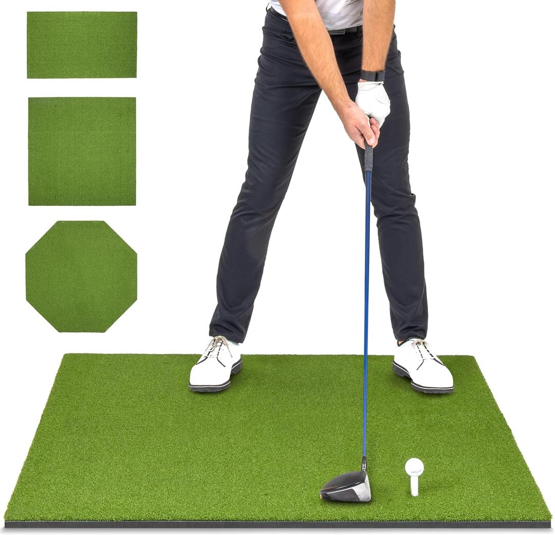 GoSports Elite Golf Hitting Mats for Indoor/Outdoor Practice  Choose Size  Turf Driving Range Mats for Golf Simulators and Practice