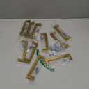 Ravinte 10 Pack 5 Inch Square Cabinet Handles, Brushed Brass Finish, Stainless Steel Kitchen Hardware Pulls with 5" (128mm) Hole Center for Cabinets, Gold