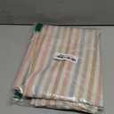 jinchan Striped Linen Kitchen Curtains 36 Inches Christmas Tier Curtains Farmhouse Modern Cafe Style Small Window Treatments Airy Light Filtering Rod Pocket for Living Room Bathroom 2 Panels Candy