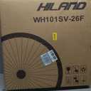 Hiland 26" 27.5" 28" x1.75" Alloy Bike Rim for 1.75 to 2.215" Wide Tire, Front & Rear Wheels with 7 Speeds Freewheel, Disc Brake Compatible, Bolt On Axle, Wheelset Accessories for MTB Cruiser Bicycle