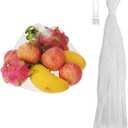 24" Mesh Produce Bags Set of 100 - Reusable Produce Bags with Plastic Lock, Durable & Tear Resistant Mesh Bag Set - Multi-use Onion Bag for Easy Storage of Fruits, Vegetables, Potatoes and Seafood