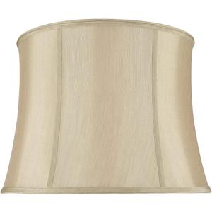 Aspen Creative 30021A Transitional Bell Shape Spider Fitter Lamp Shade in Gold Taupe, 14" Top x 16" Bottom x 12" Slant Height