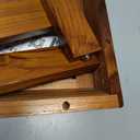 Utoplike Teak Wood Shower Foot Stool for Shaving Legs, Sturdy Shower Foot Rest for Shower Shaving, Wooden Shower Foot Step for Bathroom