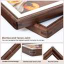 24x36 Poster Frame, Natural Solid Walnut Wood Picture Frame|Tempered Glass, 24x36-1P