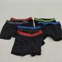 Hanes Boys' Performance Tween Boxer Brief Pack, X-Temp Mesh Stretch Underwear, Black, 6-Pack S