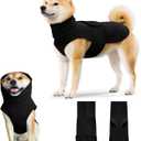 Dog Anxiety Calming Vest Adjustable Turtleneck Thunder Shirt Jacket for Fireworks, Separation, Vet Visits, Pet Hoodie for  Dogs XL