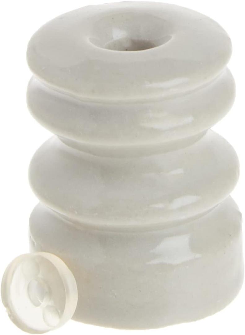 Zareba WP22 Multi-Groove Wood Post Ceramic Insulator White (1 Pack)