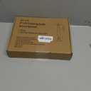 4 Pack Christmas Battery Operated Window Candles with Timer (6-18H), Wireless Window Candle Light with Gold Candlestick Base, C26 LED Bulb Candle Lamp for Home Party Christmas Decor, 4 Suction Cups