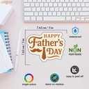 3pcs Happy Fathers Day Tie & Mustache Stickers  Waterproof 3x3in Vinyl Decals for Dad Gifts  Funny Fathers Day Labels for Cards, Water Bottles, Laptops & Scrapbooks