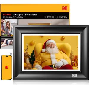 KODAK WiFi Digital Picture Frame, 1920 x 1200 Touchscreen Digital Photo Frame, 10.1 Inches Intelligent Electronic Picture Frame with 32 GB, Auto-Rotate, Share Moments Instantly Gifts (DarkBlack)