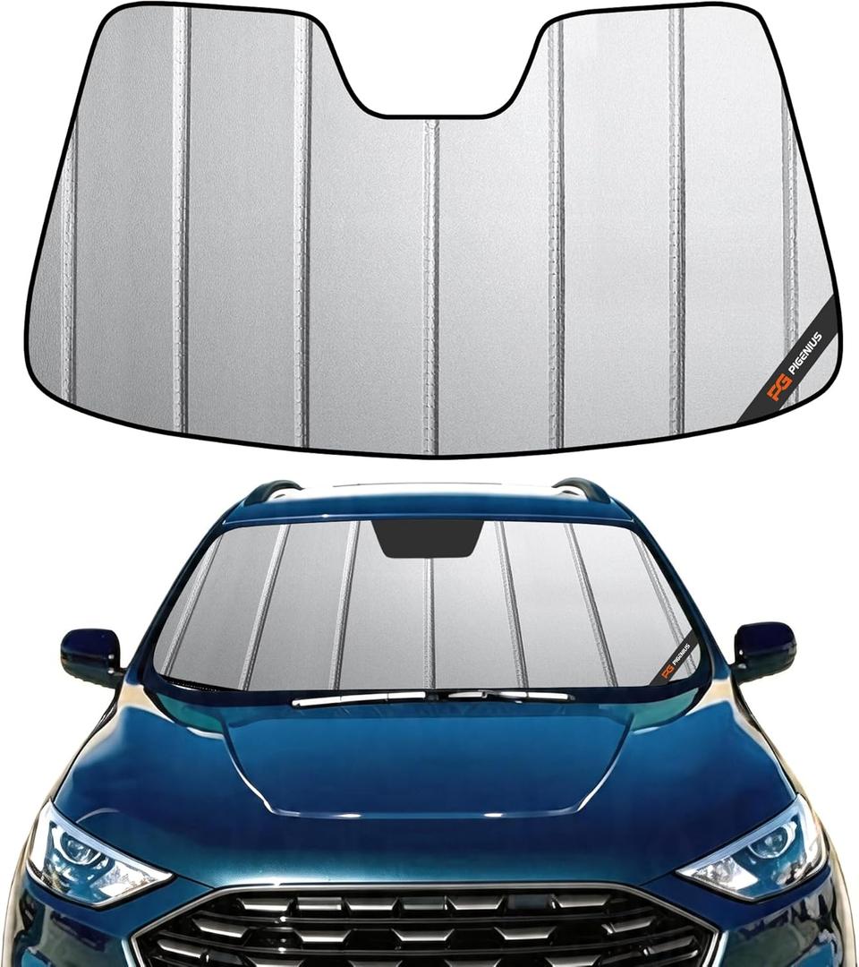 Pigenius Windshield Sun Shade for Ford Edge 2015-2024 Front Window Sunshade - Safeguard