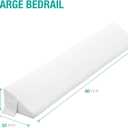 Vekkia Queen Size Bed Wedge Pillow for Headboard Gap/Mattress Wedge Gap Filler/Bed Gap Filler Fill 0-6" Gap Between Headboard and Mattress,60"x10"x6"-White